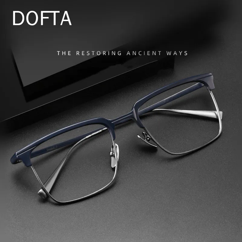 

DOFTA Titanium Optical Glasses Frame Men Square Myopia Prescription Eyeglass Frame Man NEW Eyewear 5813