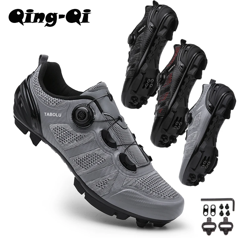 

QQ-T05 Mens MTB Shoes Breathable Fly Knit Upper Cycling Shoes Racing Speed Road Bike Sneakers Self-Locking Sapatilha Ciclismo