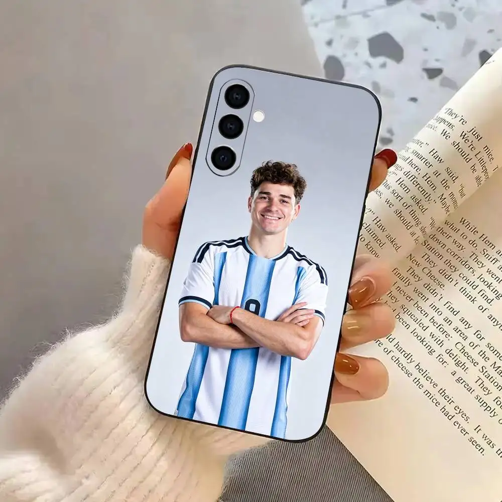 Фото Чехол для телефона Box Killer Julian Alvarez-z из черного мягкого силикона для Samsung Galaxy A71 A72 A73 A51 и других смежающих моделей №2