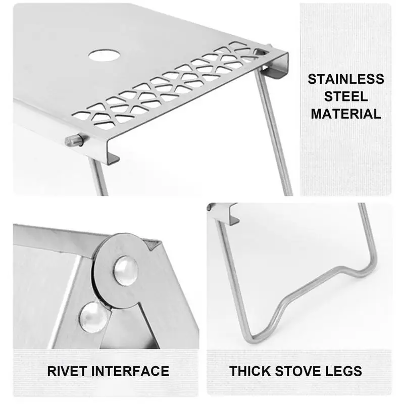 Семейный столик для пикника из нержавеющей стали мини-плита полка барбекю стол