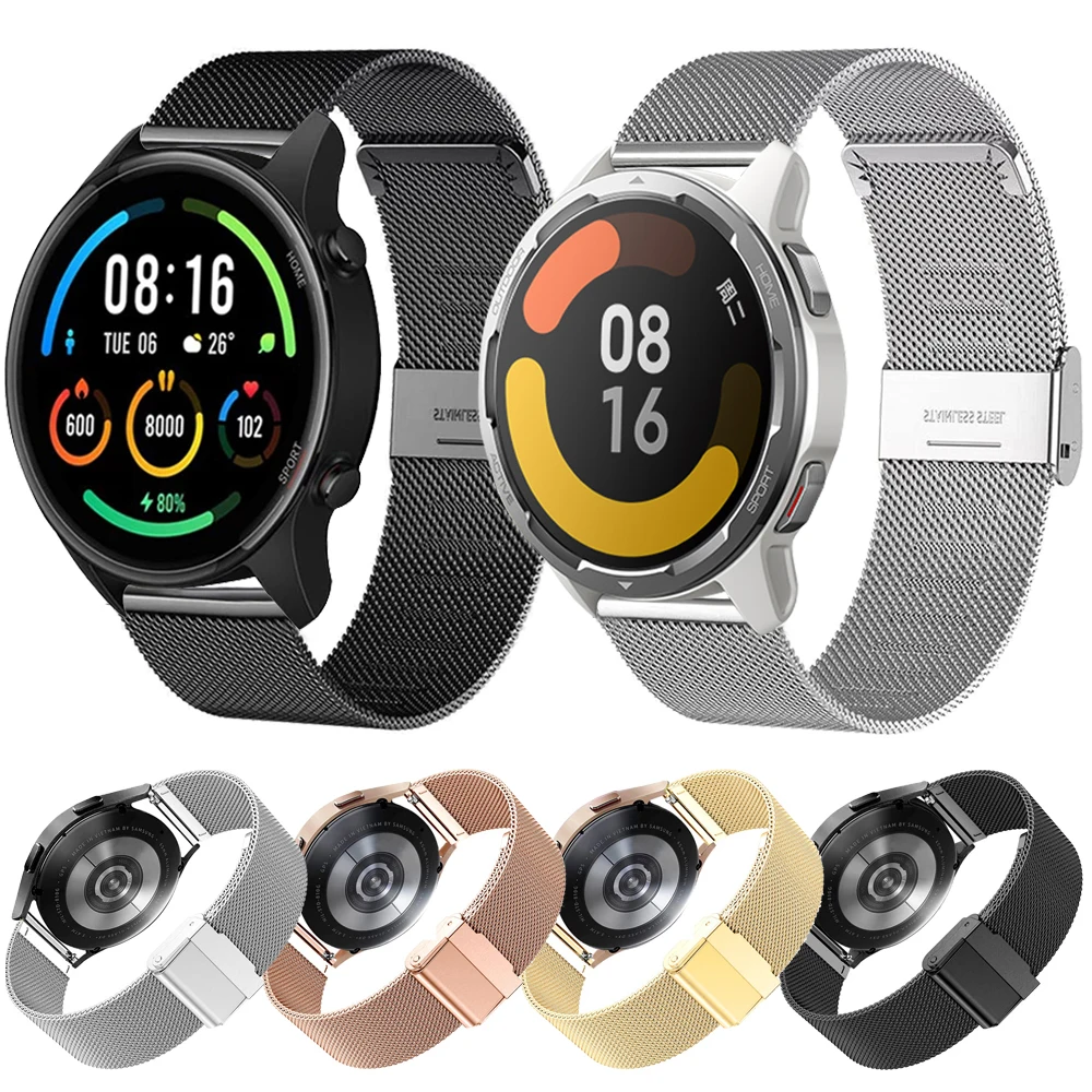 

Металлический ремешок для наручных часов Xiaomi Mi Watch, цветной спортивный ремешок из нержавеющей стали для Xiaomi Watch color 2, ремешки для часов