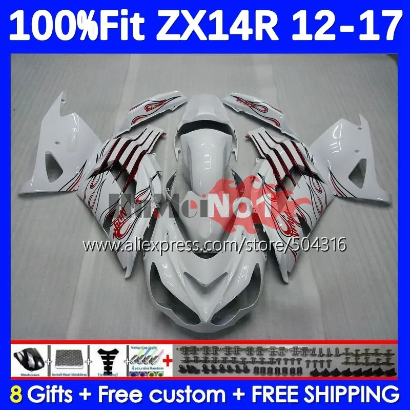 

OEM For KAWASAKI NINJA ZX-14R red flames ZX 14R 87MC.23 ZX14R 12 13 14 15 16 17 ZZR1400 2012 2013 2014 2015 2016 2017 Fairing