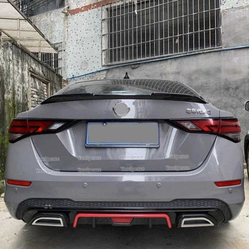 Для Nissan Sentra Sylphy 2020 2021 2022 2023 АБС-пластик неокрашенный цвет задний спойлер для