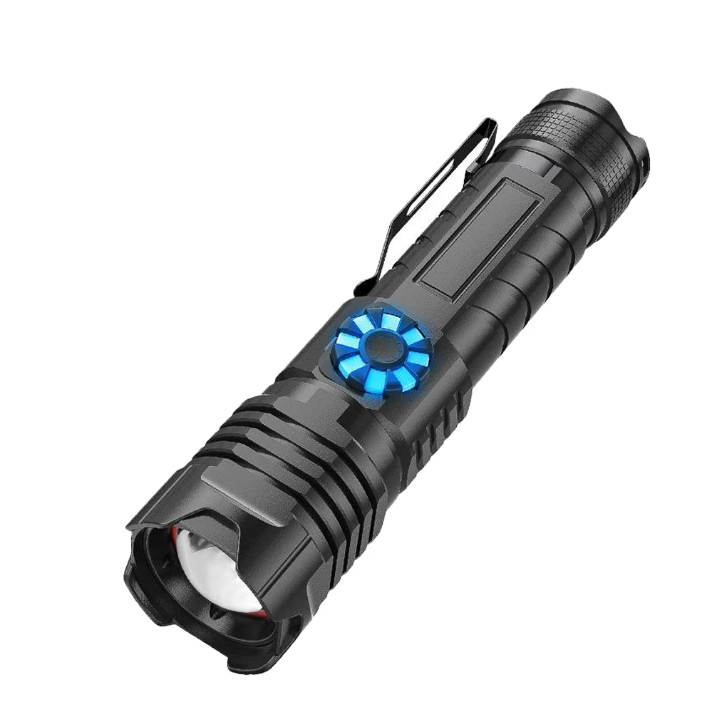 

Flashlight Top Battery Telescopic Change Handheld Lamp Camping Modes Charging Tactical Torch Lantern Bright Outdoors