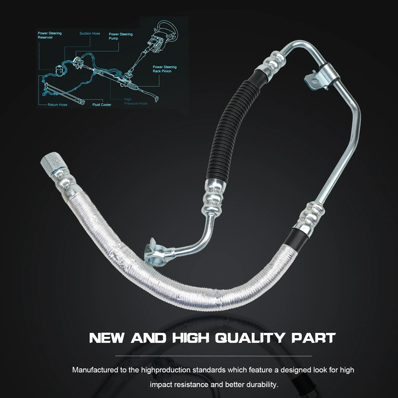 44411-33110 Шланг давления рулевого управления в сборе для Lexus ES330 04-06 Toyota Camry 01-06 Solara 04-08