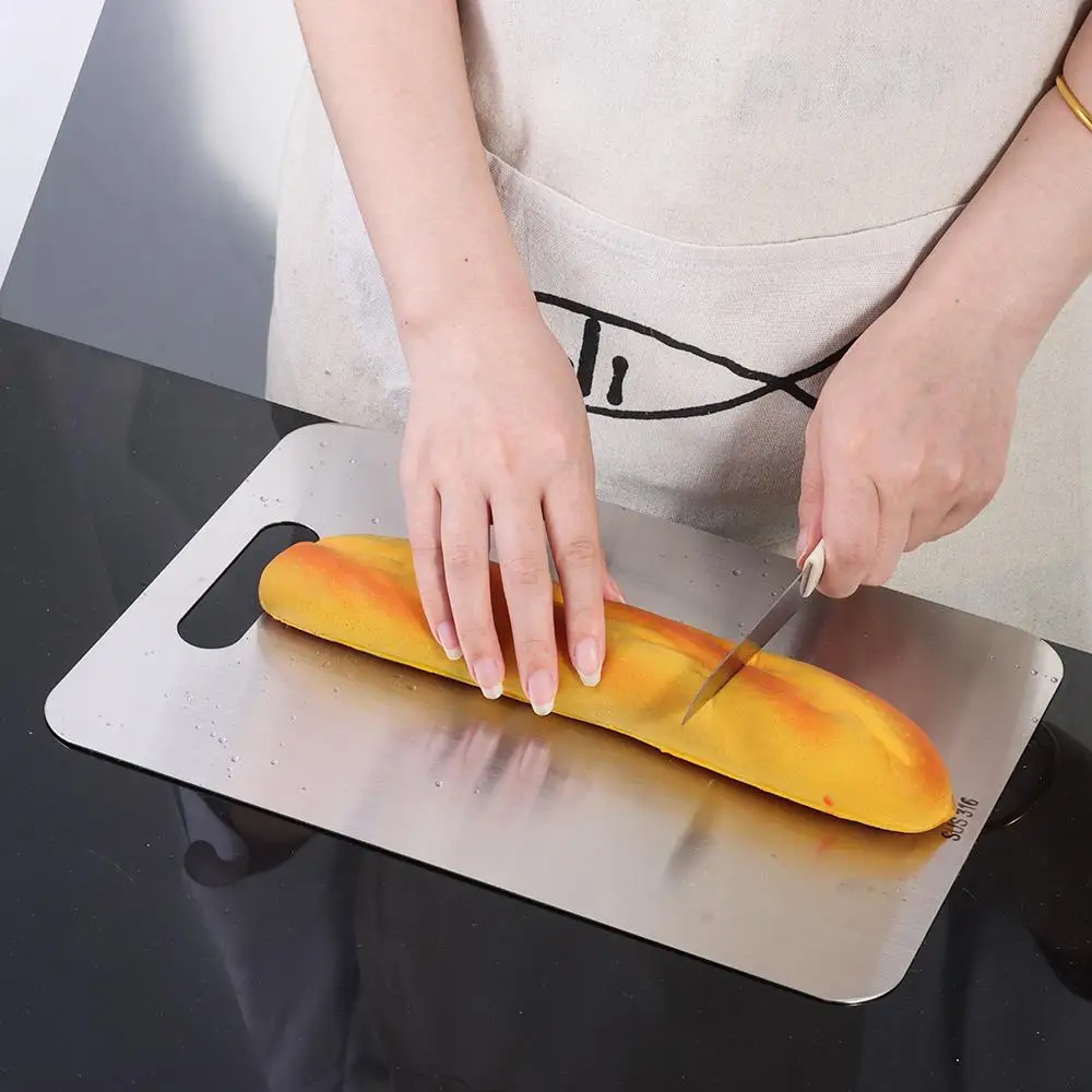 Разделочная доска из нержавеющей стали утолщенная разделочная для овощей мяса