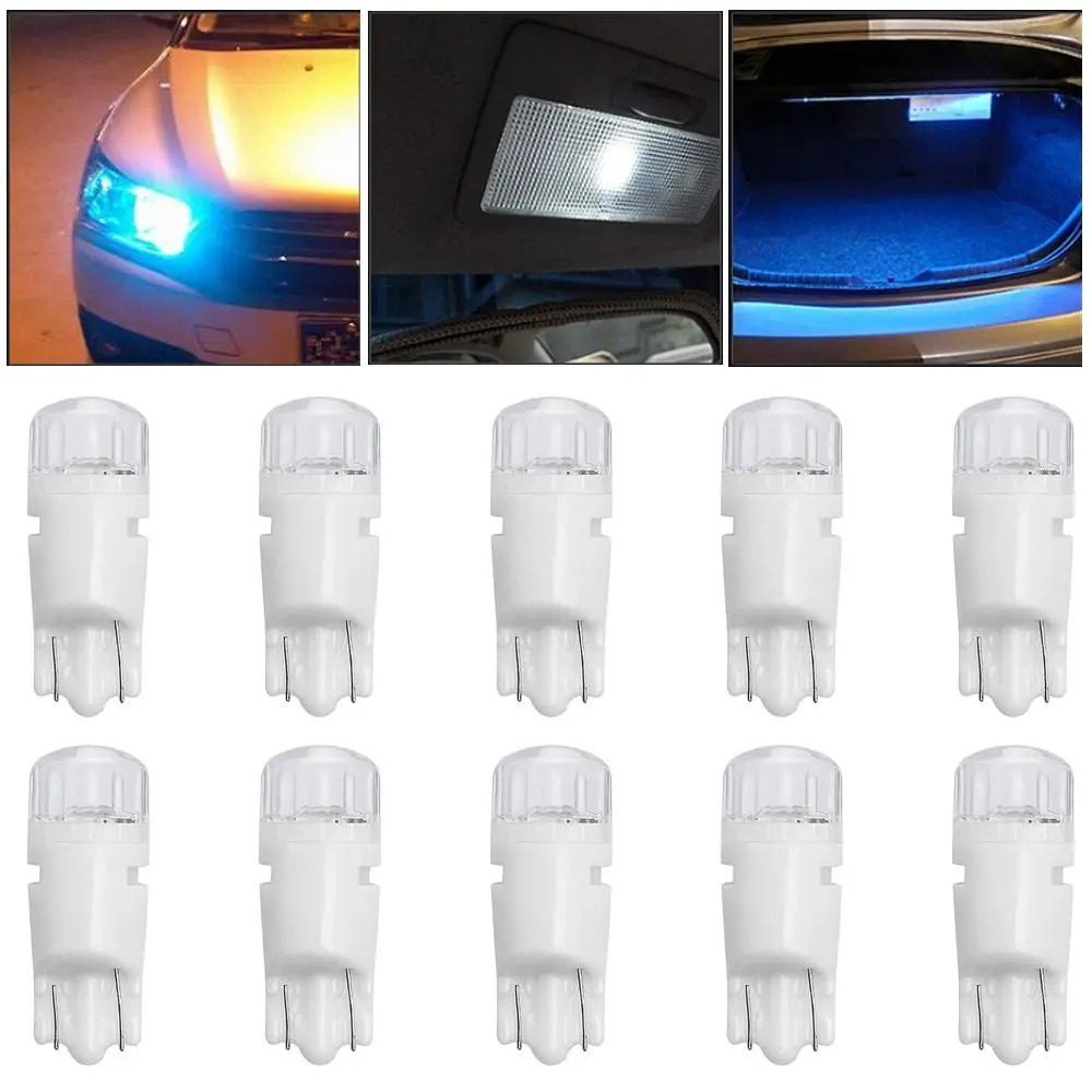 

10 шт., универсальные светодиодные лампы для приборной панели, 12 В