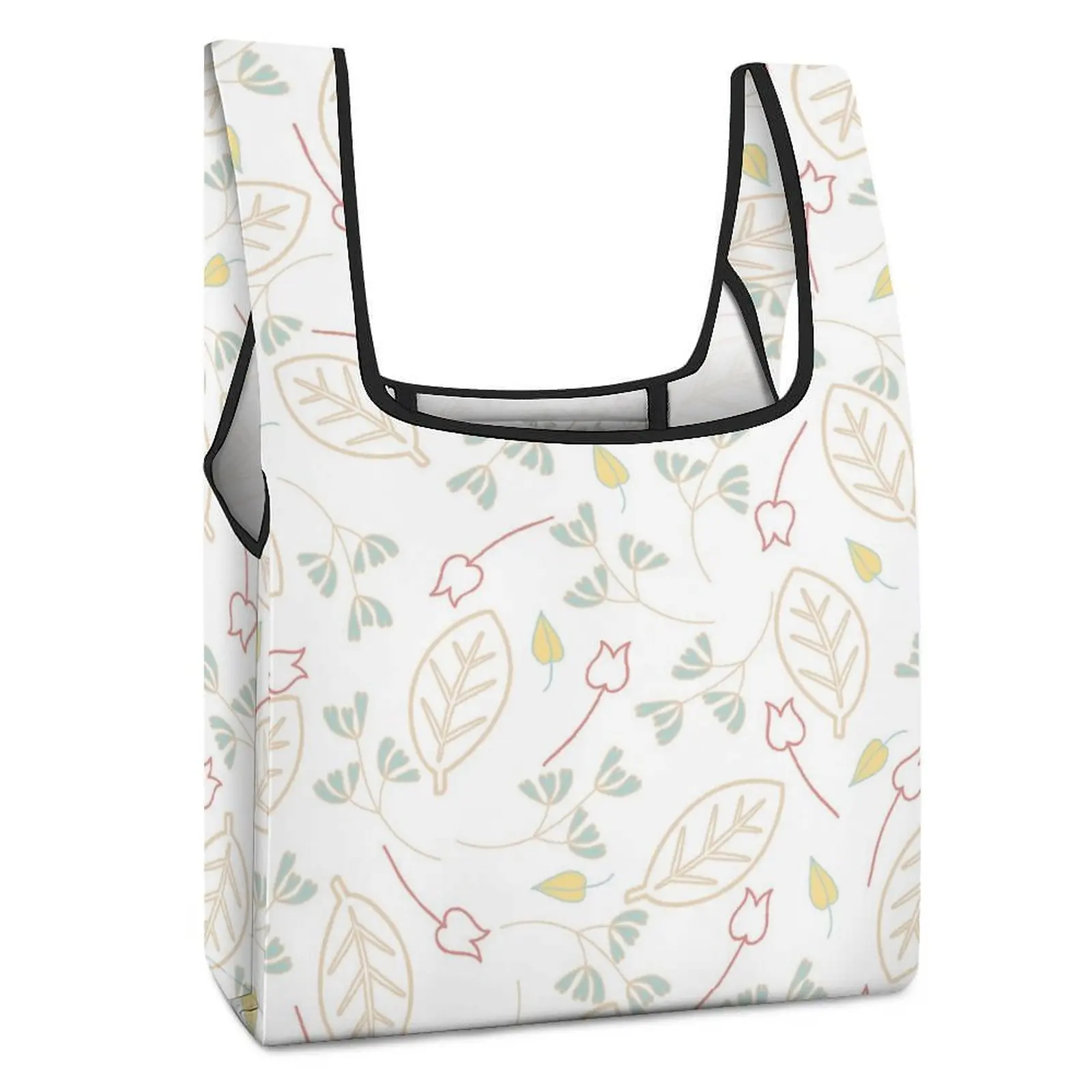 Tote Bag Asthetic Foldable Shopping Bag Double Strap Handbag Simple Printing Tote Casual Woman Grocery Bag Custom Pattern