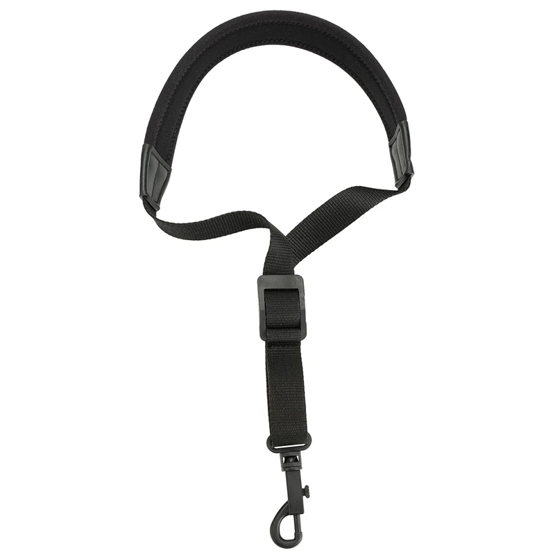 

4X Adjustable Padded Saxophone Sax Neck Strap With Snap Hook Black And Coffee Saxophone Parts And Accessories