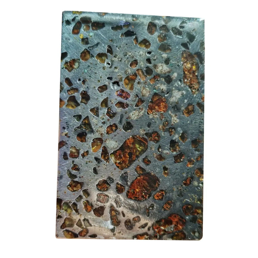 

Olive Meteorite Specimen High Quality 55g Olive Meteorite Handicraft Specimen Ornament Size 57x37x6