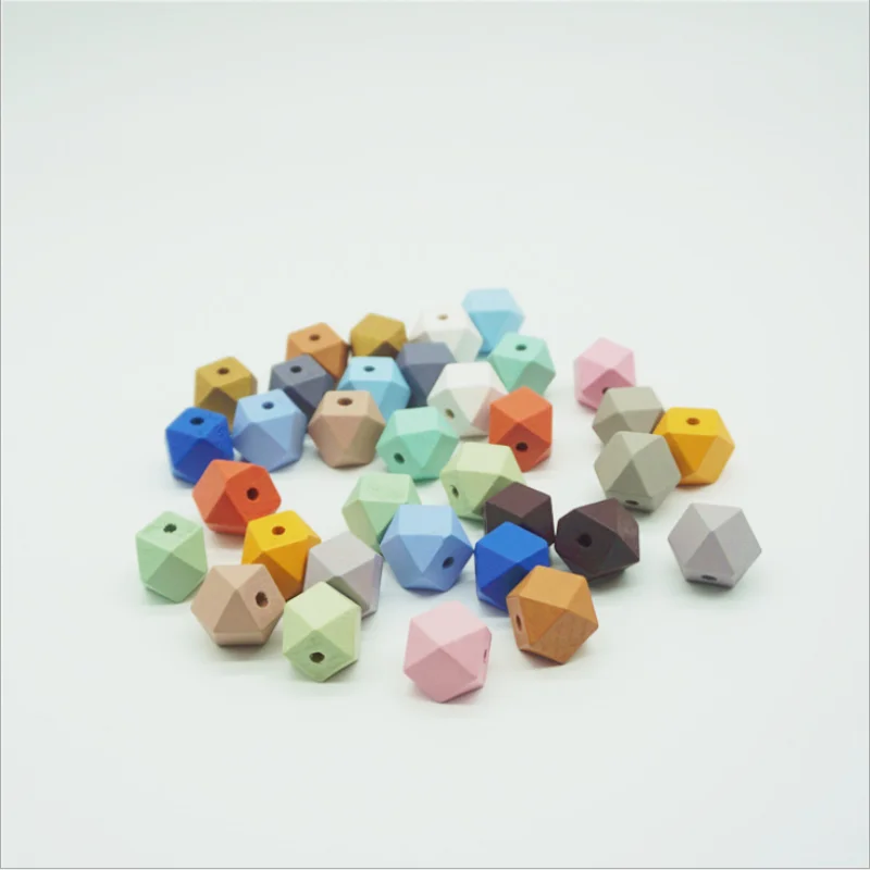 15 шт. восьмиугольные деревянные бусины для детского браслета |