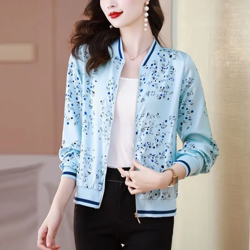 

Женская куртка с УФ-защитой, короткая бейсбольная куртка с принтом, модель G69 на весну и осень, 2023