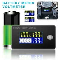 1pc battery capacity indicator 12v 24v 32v 48v durable batterys tester temperature voltmeter multi function instrument