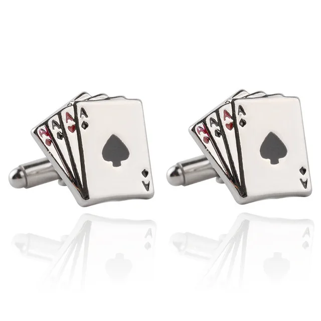 

Steampunk Poker 4A Cufflink For Men Delicate French Shirts Luxury High Quality Cuff Links Button Male Wedding Jewelry Gifts