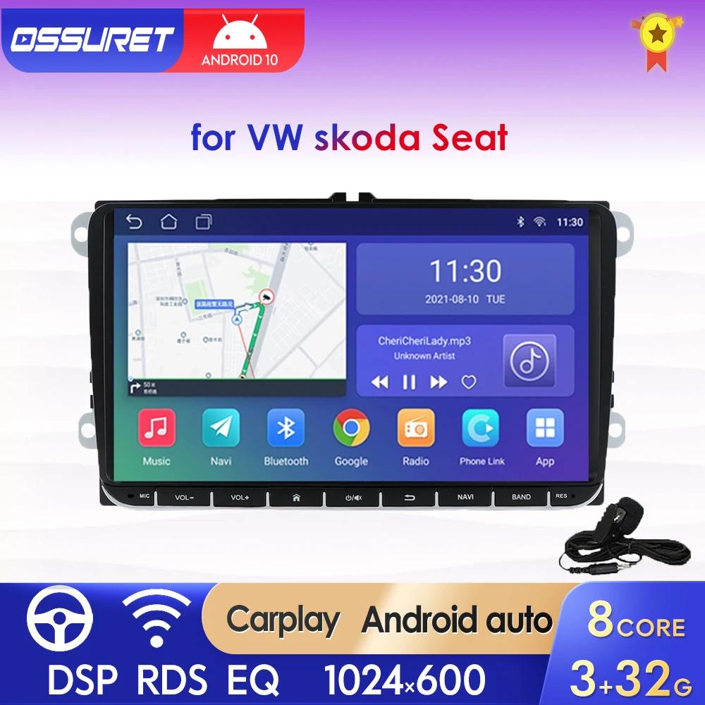 Автомагнитола для VW GOLF 5 POLO Sedan PASSAT B6 CC мультимедийный плеер на Android с радио TOURAN