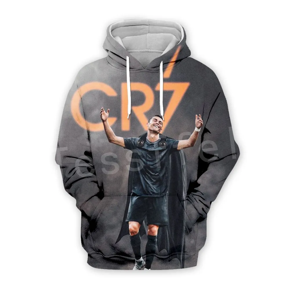 

Hooded Sweatshirt / Sweatshirt / men's and women's jacket, new fashion CR7 track and field sportswear, full 3D printing, XS-7XL