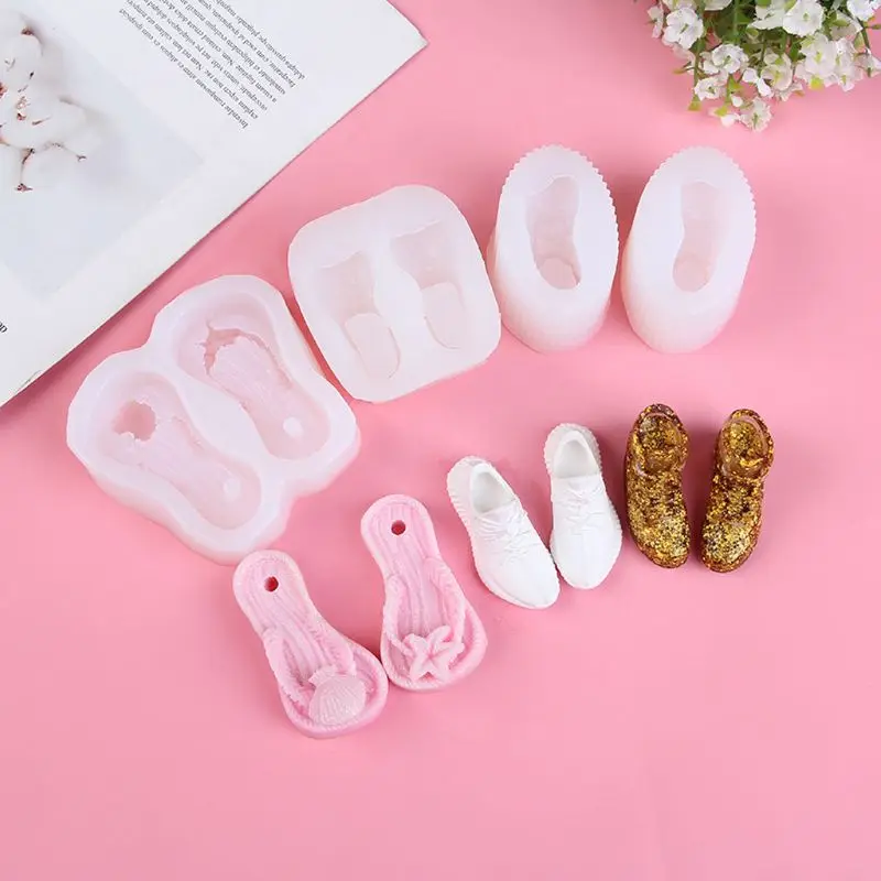 

Cute Mini Size Sports Shoes Slippers Pendant Silicone Mold Resin Jewelry Making