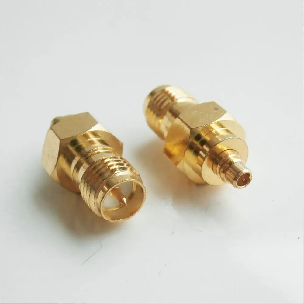 

1X Pcs MMCX Male To RP-SMA RPSMA RP SMA Female Plug MMCX to RPSMA Gold Plated Straight Coaxial Coax RF Connector Adapters