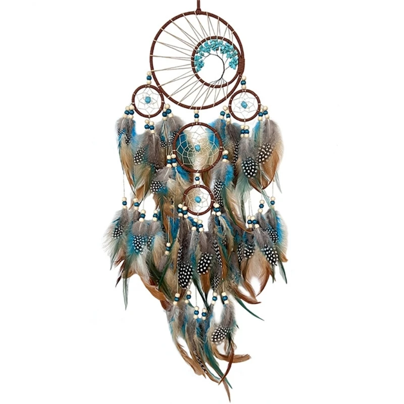 

Life-Tree Dream Catcher Feather Wind-Chimes Car Pendant Wall Hanging Ornaments Wedding Bedroom Nursery Decoration