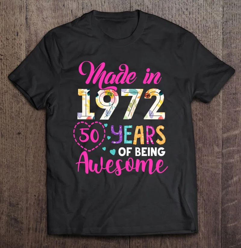 

Женская Винтажная футболка с надписью «50 год жизни»