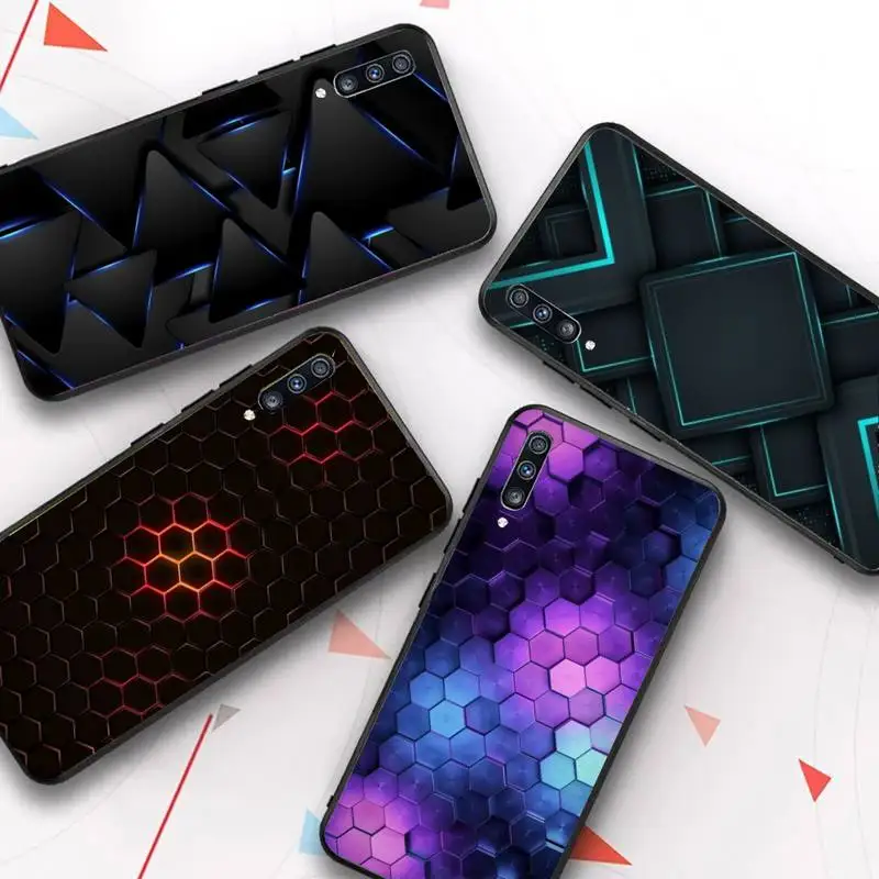 

Luxury Geometry Cool Phone Case for Samsung A51 01 50 71 21S 70 10 31 40 30 20E 11 A7 2018
