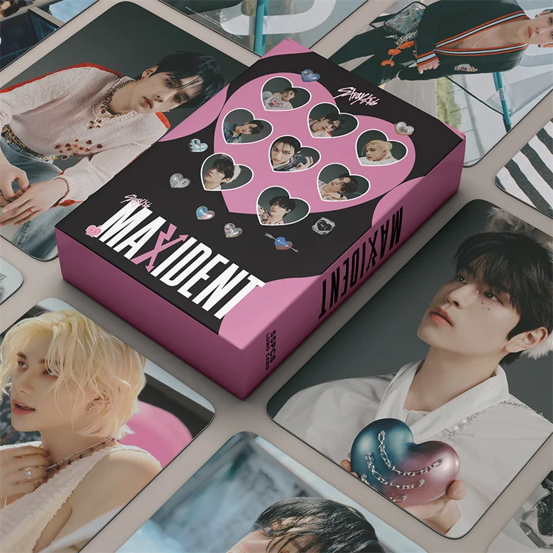 

55Pcs/Set Stray Kids Maxident New Album Postcards High Quality HD Double Side Print Photo Lomo Cards Cards Fans Gifts
