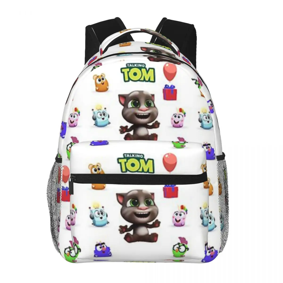 Фото Симпатичный рюкзак для школьников и студентов Cute Talking Tom Baby And Friends, холщовый, для начальной, средней и высшей школы, дорожная сумка, 17 дюймов №1