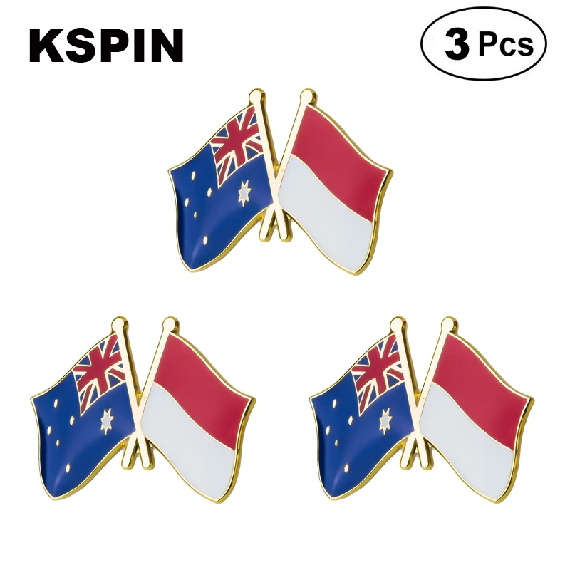 

Australia Indonesia Frendship Lapel Pin Brooches Pins Flag badge Brooch Badges