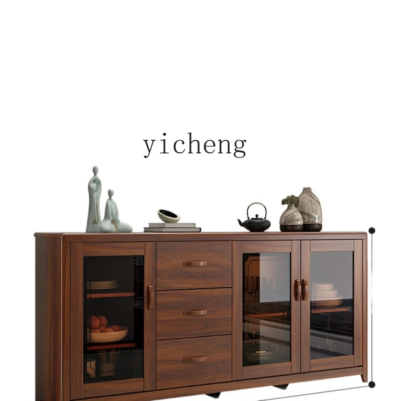 

XC Sideboard Cabinet Modern Minimalist Solid Wood Wine Cabinet Tea Cabinet Kitchen Storage Living Room Integrated Wall Locker