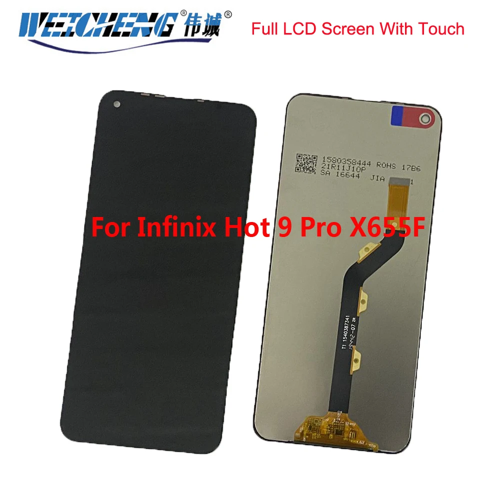 Для Infinix Hot 9 Pro X655F экран ЖК-дисплея в сборе Полный стеклянный дигитайзер Замена для Infinix Hot 9Pro X655F LCD