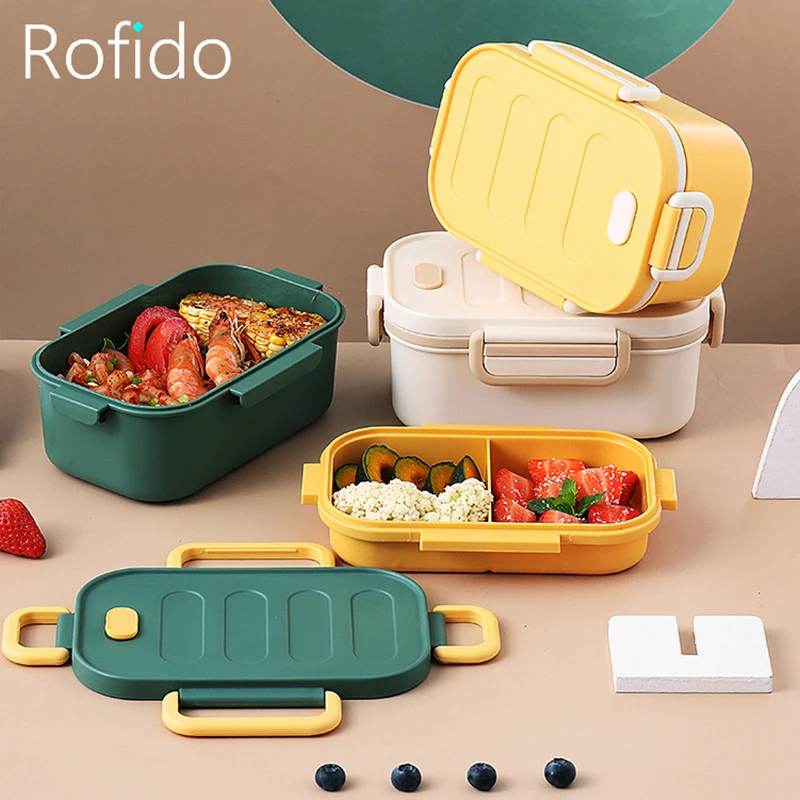 

Portable Bento Box For Kids Cute Lunch Box Adults Dinnerware Food Storage Container Microwave Tableware Outdoor Trip Picnic Case