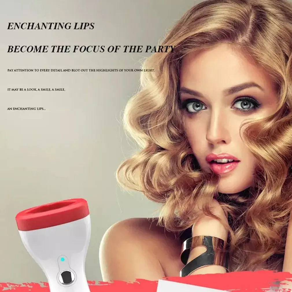 

Silicone Lip Plumper Portable Device Electric Lip Plump Enhancer Care Tool Natural Sexy Bigger Fuller Lips Enlarger Thicker Lips