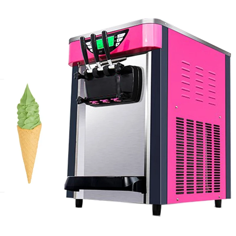 

Soft Serve Ice Cream Machine Stainless Steel 3 Flavors Sweet Cone Ice Cream Maker With LCD Panel Ice Cream Vending Machine