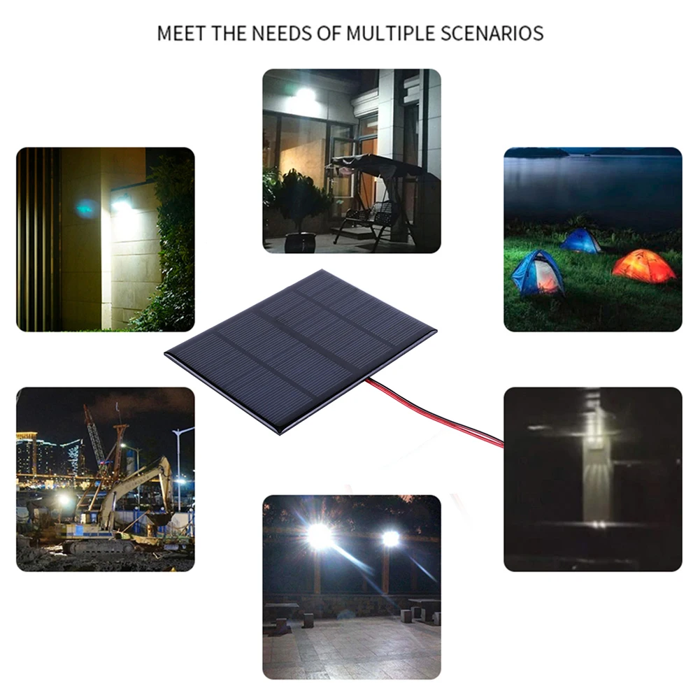 1/2Pcs Mini Solar Panel 3/2/1/0.4W 12/6/3/1.5V Cell Module Polysilicon Board Outdoor DIY Charger for Battery Phone - купить по