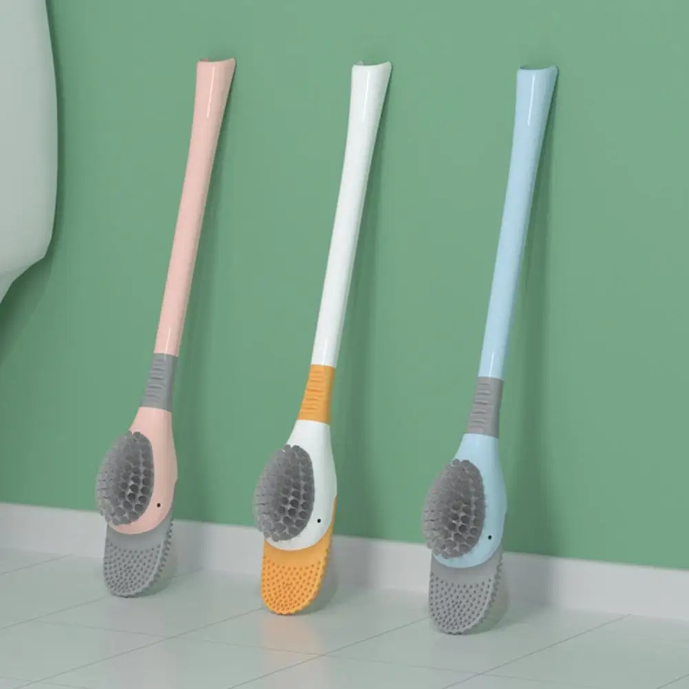 

Creative Ducks Toilet Brush Holder Stand Long-Handled Toilet Brush No Dead Angle Bendable Soft Brush Household Cleaning Tools