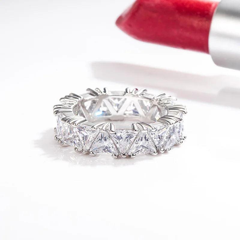 

Silver 925 Jewelry Wedding Bands Ring for Women Men Fine Anillos De Engagement Cubic Zircon Anel Bizuteria Gemstone Rings Box