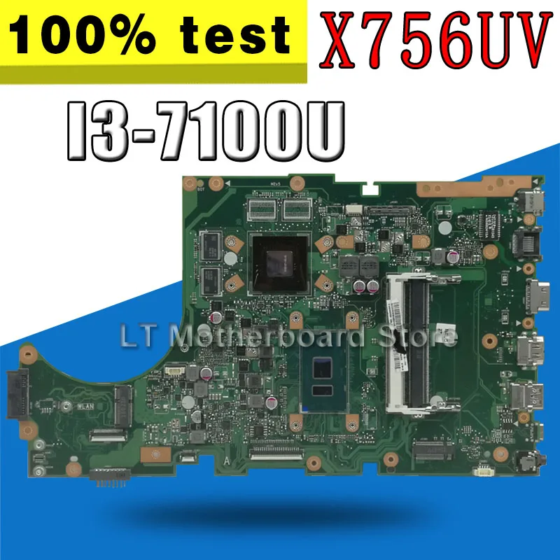 

Материнская плата X756UV I3-7100U GT940M для Asus X756U X756UXM K756U, материнская плата для ноутбука X756UV, системная плата X756UV, тест материнской платы ОК