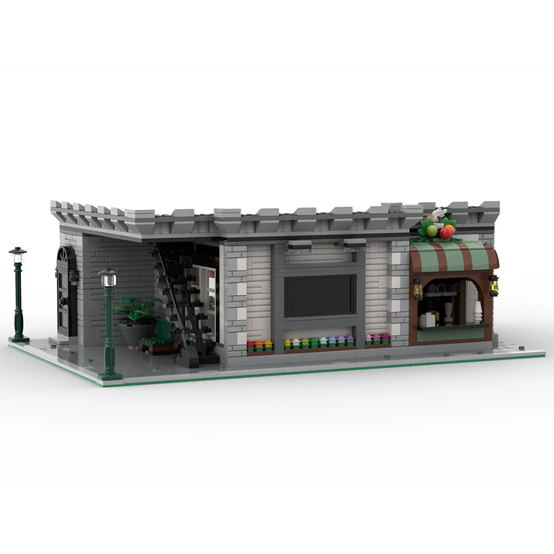 

Authorized MOC-91656 1680pcs+ SitCom Suite - Queers Eye Small Particles Building Blocks Set Model Street View MOC