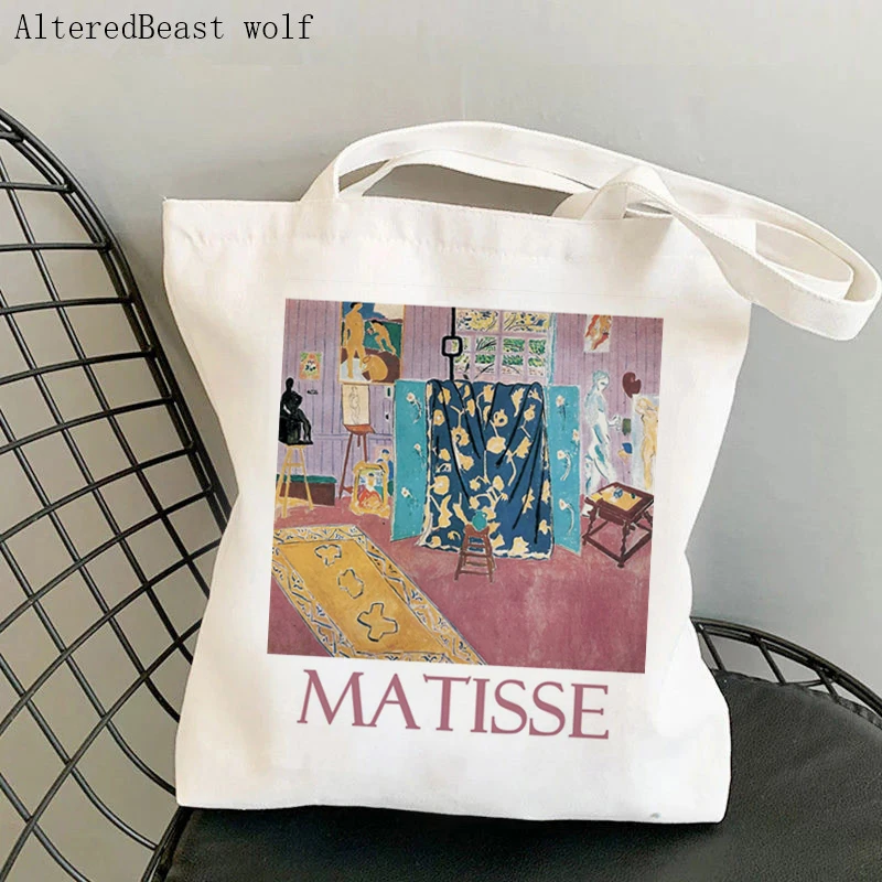 

Women Shopper bag Matisse The Pink Studio Kawaii Bag Harajuku Shopping Canvas Shopper Bag girl handbag Tote Shoulder Lady Bag