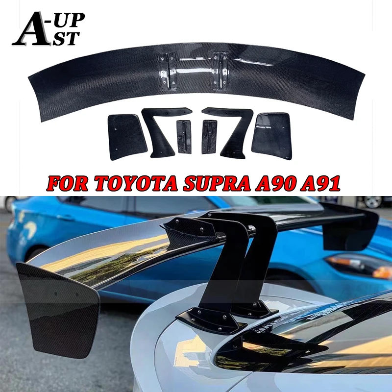 Фото Спойлер из углеродного волокна для Toyota Supra GR A90 A91 MK5 Voltex, хвостовые плавники, разделитель заднего крыла, задняя направляющая багажника, комплекты кузова №1