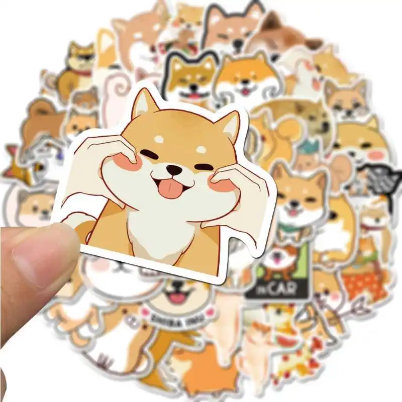 

50PCS Pieces Of Shiba Inu Stickers Animal Cute Pet Painting Decoration Laptop Phone Case Suitcase Waterproof Not Repeat