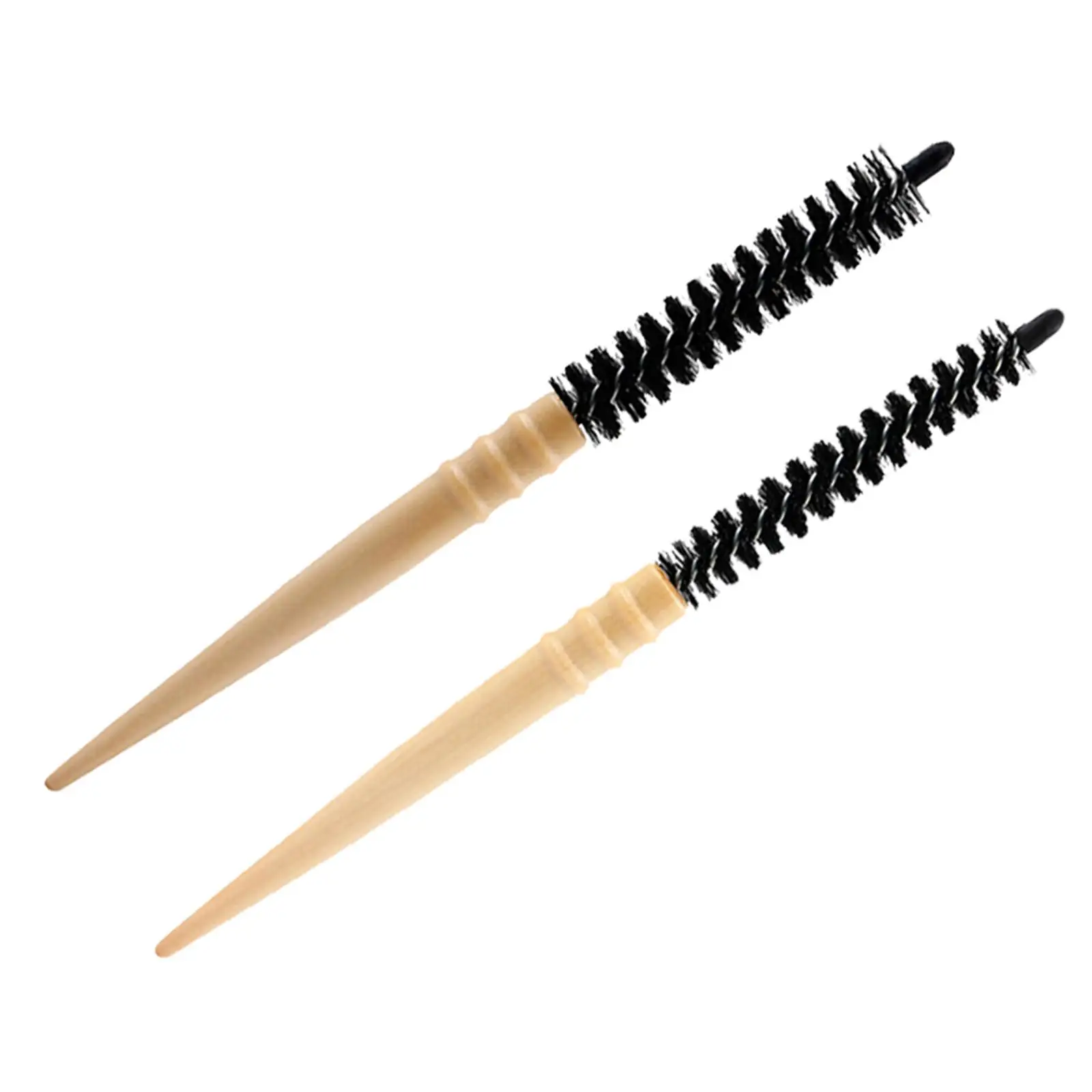 

Маленькая круглая щетка для волос с деревянной ручкой, нейлоновые щетинки для укладки волос, тонких волос