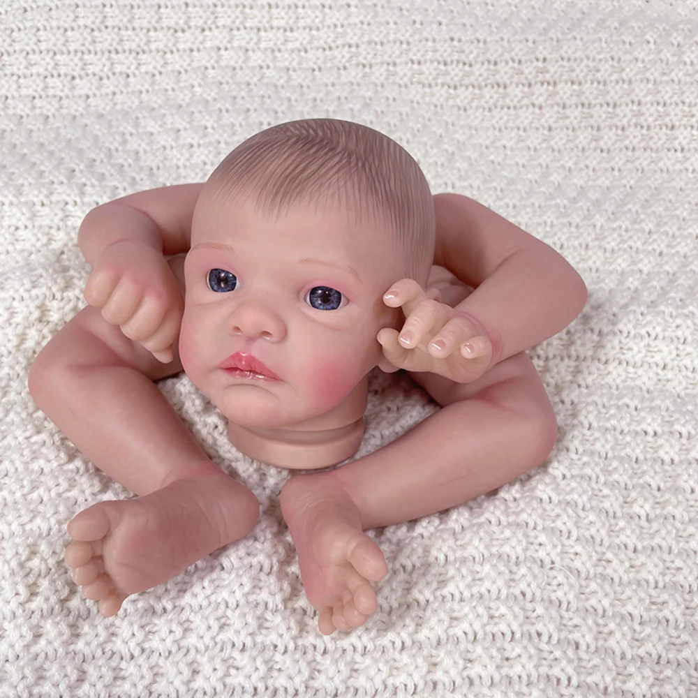 

16Inch Reborn Doll Kit Henley Already Painted Doll Parts with Body Lifelike 3D Painting Skin with Many Details Veins Bebe Reborn