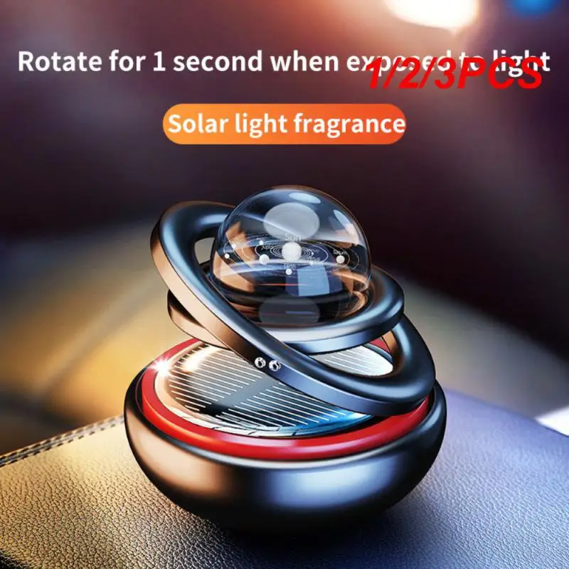 

1/2/3PCS Solar Car Air Freshener Rotating Aromatherapy Diffusing Accessories Interior Durable Perfume Accessorires Men