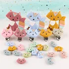 Kovict Детские зажимы, новая голова лисы, пищевой Прорезыватель для зубов, сделай сам, цепочка для соски, аксессуары для ожерелья, детские игрушки-моляр