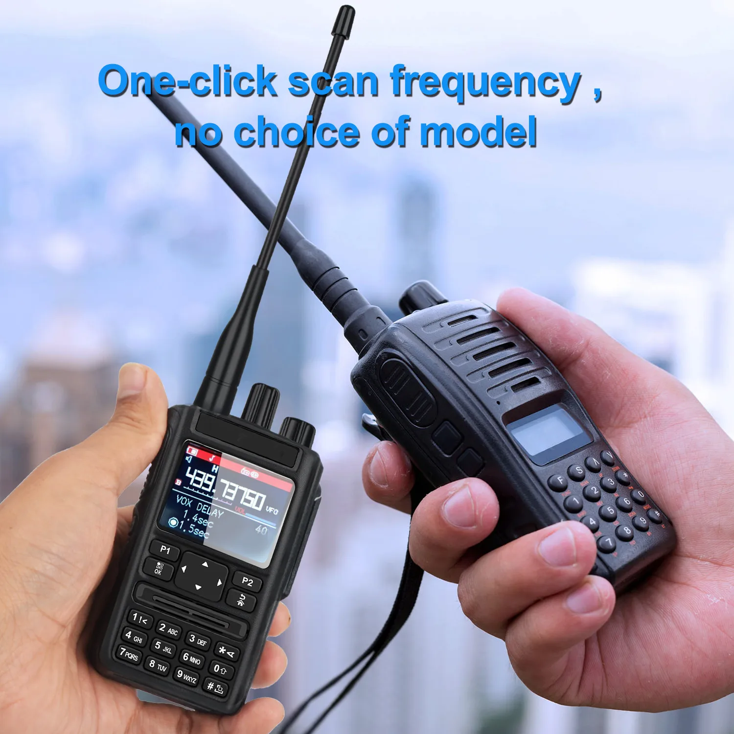 UV Full Band Walkie Talkie Outdoor Exploration and Rescue Handheld Radio GPS Bluetooth Aviation Frequency Automatic Frequency
