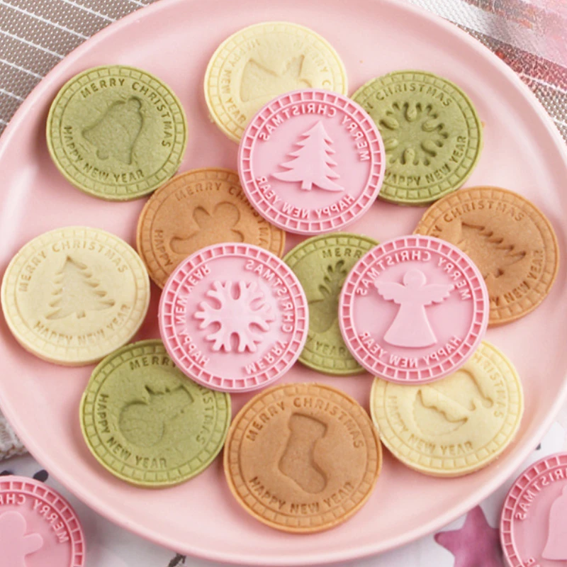 9 шт. 3D рождественские формочки для печенья форма Санта-Снеговик дерево лось