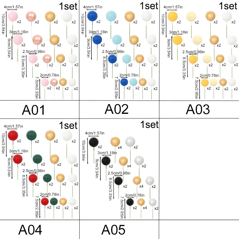 32 шт./компл. топпер для торта красный зеленый золотой жемчужные шары кекса флаг