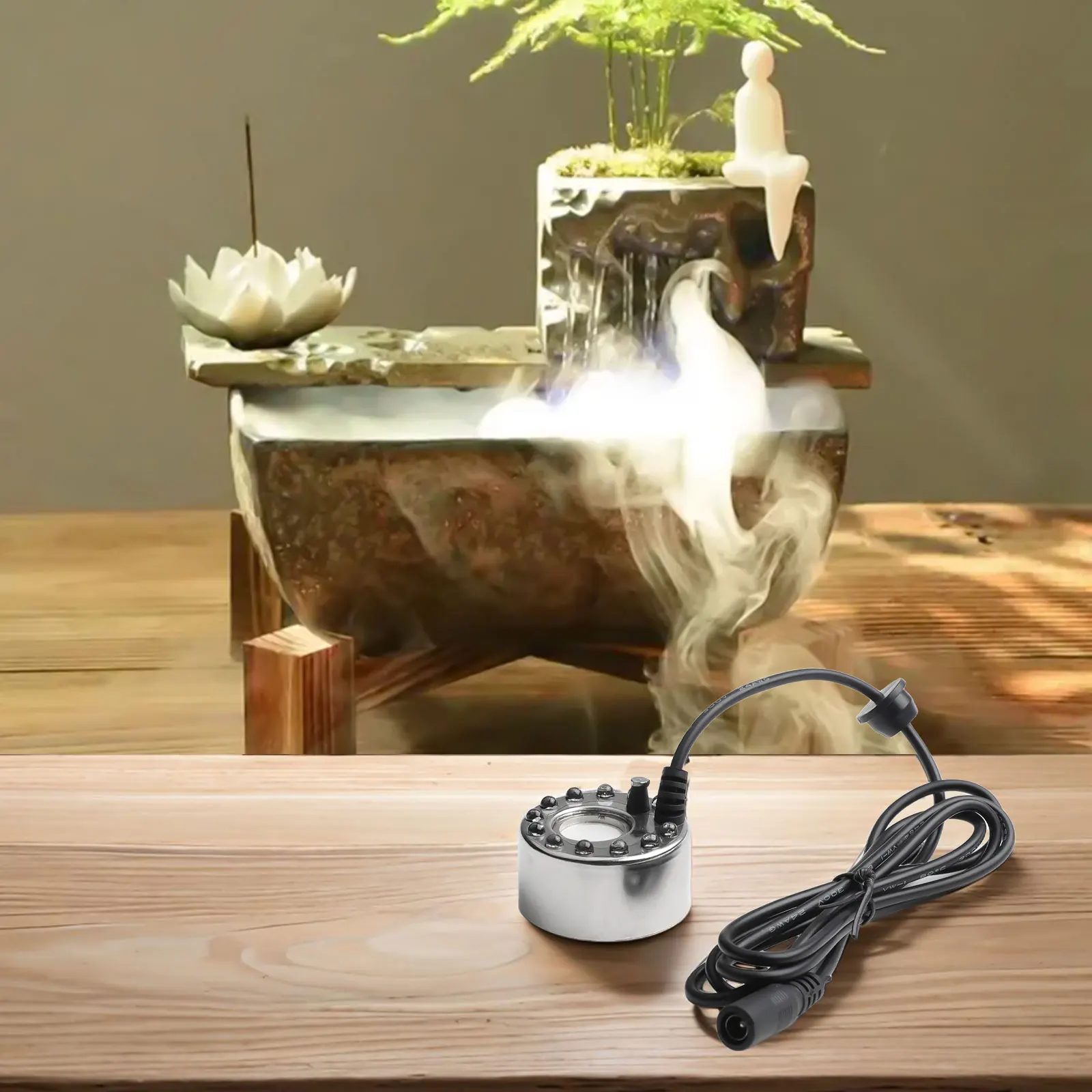 Ультразвуковой Увлажнитель Воздуха 350 Мл/ч С 12 Светодиодами Рок-сад Пейзаж