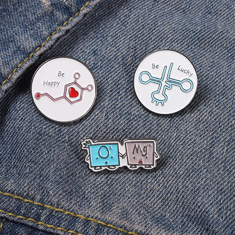 

Science Enamel Brooch Fashion Microscope Thermometer Test Tube Bottle DNA Metal Badge Lapel Pin Punk Jewelry Gifts for Friends